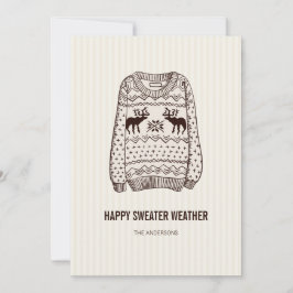 Ugly Sweater Weather Holiday Essentials Card Feiertagskarte