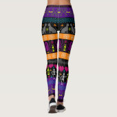 Ugly Sweater Weihnachten - Halloween Strip Print Leggings (Rückseite)