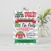 Ugly Sweater Weihnachten Party Einladungen (Stehend Vorderseite)