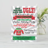 Ugly Sweater Weihnachten Party Einladungen (Stehend Vorderseite)