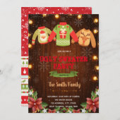 Ugly Sweater Weihnachten Themeneinladung Einladung (Vorne/Hinten)