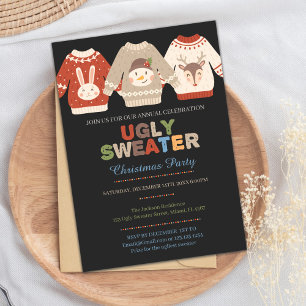 Ugly Sweater Weihnachts-Einladung Einladung
