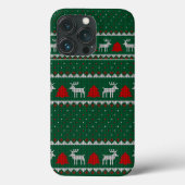 Ugly Sweater Weihnachts-Imitate Strick Pattern Cas Case-Mate iPhone Hülle (Rückseite)