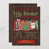 Ugly Sweater Weihnachts-Party Einladungen (Vorne/Hinten)
