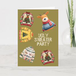 Ugly Sweater Weihnachts-Party geklappt Einladung