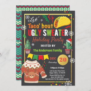 Ugly Sweater Weihnachts-Party-Taco Einladung
