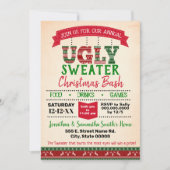 Ugly Sweater Weihnachtsbash jährliches Party Einladung (Vorderseite)