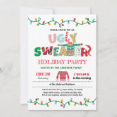 Ugly Sweater Weihnachtsfeiertag Haus Erwärmung Einladung (Vorderseite)