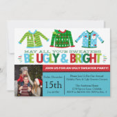 Ugly Sweater Weihnachtsfest Party Einladung (Vorderseite)
