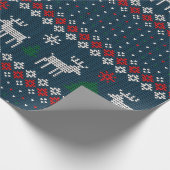 Ugly Sweater Weihnachtskitt Muster Geschenkpapier (Ecke)