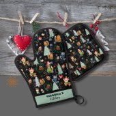 Ugly Sweater Woodland Animals Ofenhandschuh & Topflappen-Set