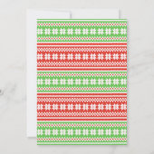 Ugly Sweater Word Art Weihnachten Party Einladung (Rückseite)