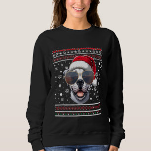 Ugly Sweater X-mas Santa Dogo Argentino Dog Christ Sweatshirt
