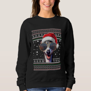 Ugly Sweater X-mas Santa Italian Greyhound Dog Chr Sweatshirt