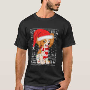 Ugly Sweater Xmas Lights Weihnachtsmannmütze Papil T-Shirt