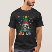 Ugly Sweater Xmas Tree Light Australian Cattle Dog T-Shirt (Vorderseite)