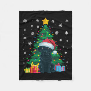 Ugly Sweater Xmas Tree Lights Black Labrador Hund Fleecedecke