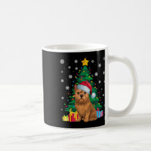 Ugly Sweater Xmas Tree Lights Brussels Griffon Dog Kaffeetasse