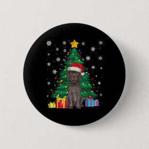 Ugly Sweater Xmas Tree Lights Deutsch Kurzhaar P Button