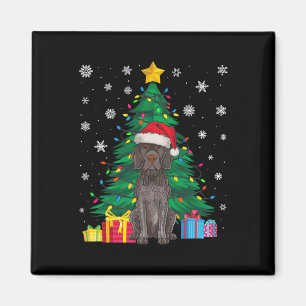 Ugly Sweater Xmas Tree Lights Deutsch Kurzhaar P Magnet