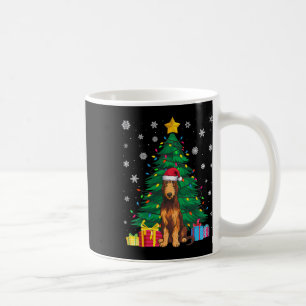 Ugly Sweater Xmas Tree Lights Irish Wolfhound Dog Kaffeetasse