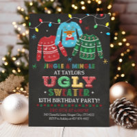 Ugly Sweater zum Geburtstag Einladung, Ugly Sweate