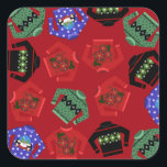 Ugly Sweaters Christmas Square Stickers, glänzend Quadratischer Aufkleber<br><div class="desc">Ugly Sweaters Weihnachts-Platz Aufkleber,  glänzend. Sehen Sie passende Grußkarten,  Porto,  Etiketten und Packpapier!</div>