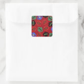 Ugly Sweaters Christmas Square Stickers, glänzend Quadratischer Aufkleber (Tasche)