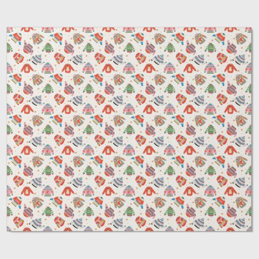 Ugly Sweaters kleines Holiday Wrapping Paper Geschenkpapier (Flach)