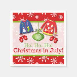 Ugly Sweaters Weihnachten im Juli Papier Napkins Serviette