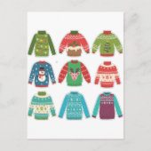 Ugly Sweaters, Weihnachten, Urlaub Postkarte (Vorderseite)