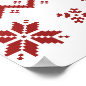 Ugly T-Rex Dinosaur Christmas Sweater Poster (Ecke)