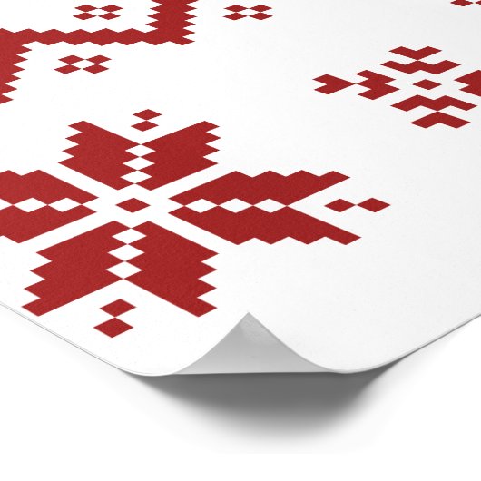 Ugly T-Rex Dinosaur Christmas Sweater Poster (Ecke)