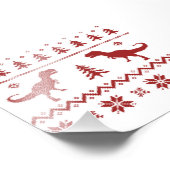 Ugly T-Rex Dinosaur Weihnachtssüßer Fotodruck (Ecke)