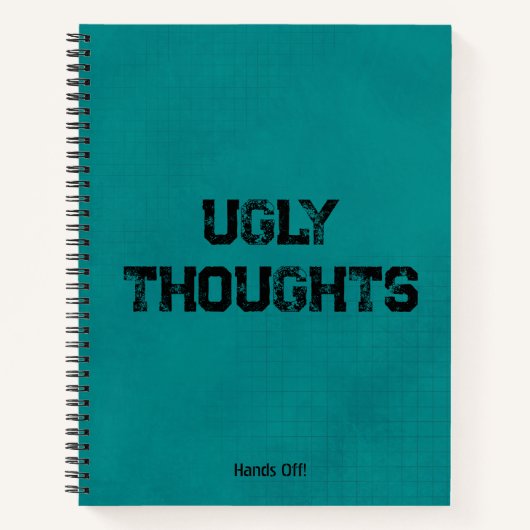 Ugly Thoughts Grunge Self-Care Journal Notizblock (Vorderseite)