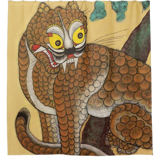 Ugly Tiger Folk Minhwa Duschvorhang (Vorderseite)
