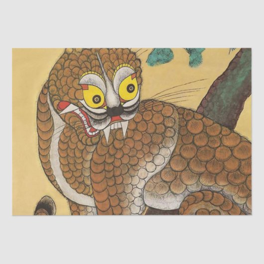 Ugly Tiger Folk Minhwa Seidenpapier (Vorderseite)