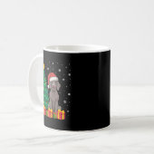 Ugly Weimaraner Weihnachtsmannmütze Weihnachtsleuc Kaffeetasse (Vorderseite Links)