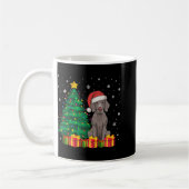 Ugly Weimaraner Weihnachtsmannmütze Weihnachtsleuc Kaffeetasse (Links)