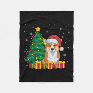 Ugly Welsh Corgi Weihnachtsmannmütze Christmas Lig Fleecedecke