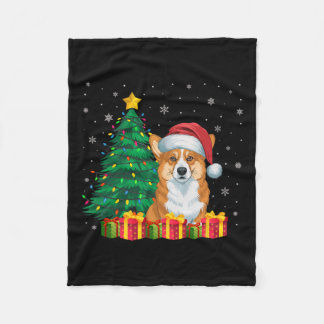Ugly Welsh Corgi Weihnachtsmannmütze Christmas Lig Fleecedecke