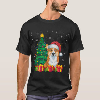 Ugly Welsh Corgi Weihnachtsmannmütze Christmas Lig T-Shirt