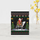 Ugly Wolf Xmas Gift Santa Riding Wolf Christmas T  Karte (Gelbe Blume)