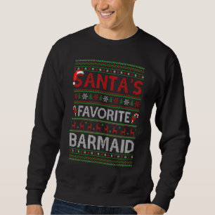 Ugly Xmas beleuchtet Weihnachten Lieblings-Barmaid Sweatshirt