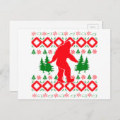 Ugly Xmas Bigfoot Feiertagspostkarte (Vorne/Hinten)