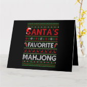 Ugly Xmas Lighting Santas Favorite Mahjong Christm Karte (Gelbe Blume)