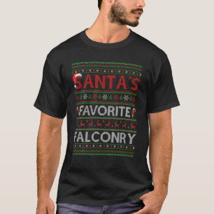 Ugly Xmas Lighting Santa's Lieblingsfalconry Chris T-Shirt