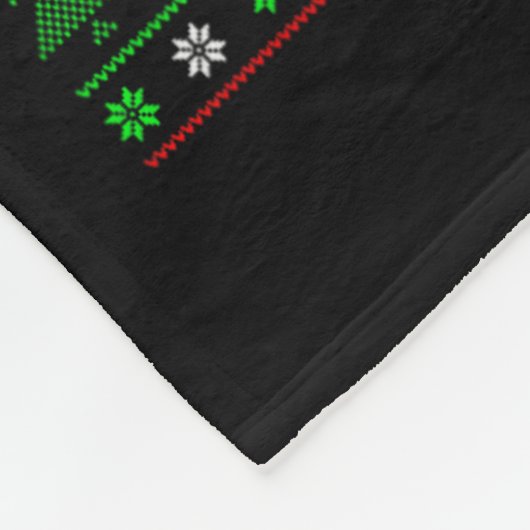 Ugly Xmas Lights Funny Santa Rive Chicken Bird C Fleecedecke (Ecke)