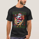 Ugly Xmas Lights Funny Santa Rive Chicken Bird C T-Shirt (Vorderseite)