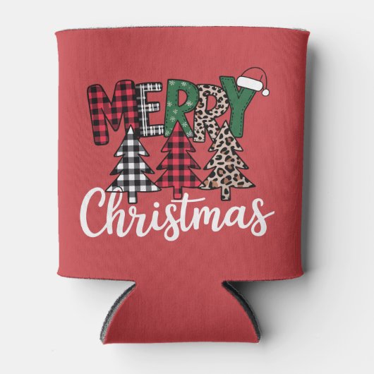 Ugly Xmas Merry and Bright Christmas Tree Santa Dosenkühler (Vorderseite)